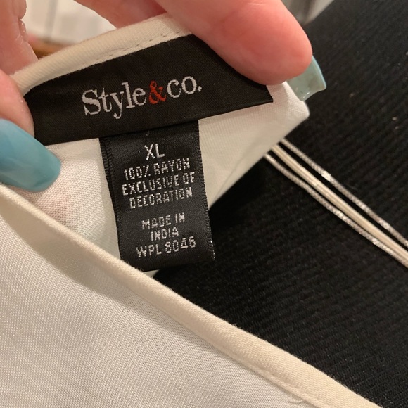 Boho Style & Co off white blouse 🌸S: XL - Picture 5 of 5